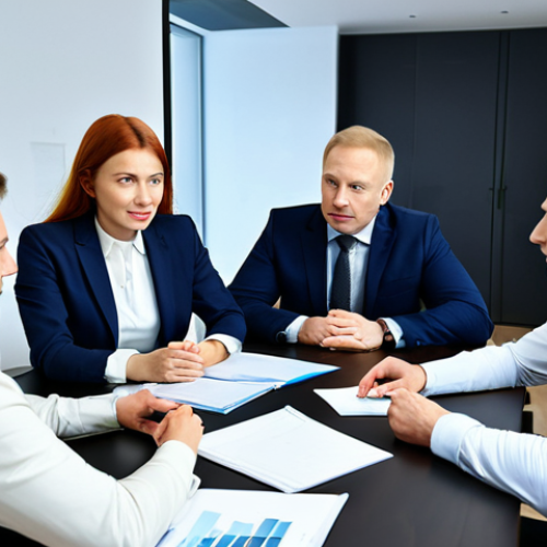 브랜드 마케팅에서 인플루언서와의 협업 - Business Meeting in Moscow**

"A professional marketing team in a modern Moscow office, discussing i...