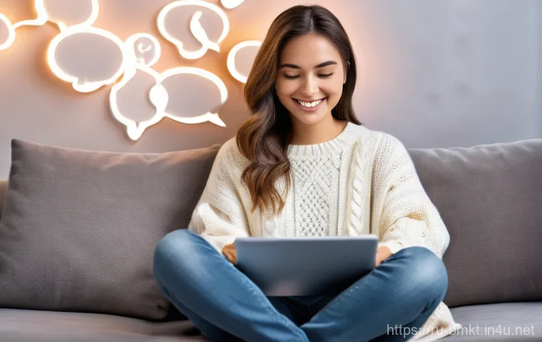 브랜드 마케팅 성과 측정 방법 - A young female digital marketer, dressed in a stylish yet modest business-casual outfit (e.g., a wel...